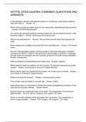HOTTEL EFDA QUIZZES COMBINED QUESTIONS AND ANSWERS