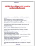 NUR 214 Exam 1 Exam with complete solutions latest version&period;