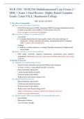 NUR 2356 / NUR2356 Multidimensional Care I Exam 2 /  MDC 1 Exam 2 Final Review | Highly Rated| Complete  Guide | Latest FALL | Rasmussen College 