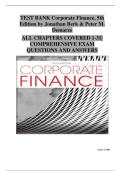 Corporate Finance &lpar;5th Edition&rpar; &ndash; Jonathan Berk & Peter M&period; DeMarzo &vert; Complete Test Bank with Answers