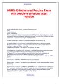 NURS 654 Advanced Practice Exam with complete solutions latest version&period;