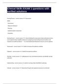 Clinical Skills EXAM 1 questions with verified solutions