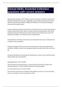 Clinical Skills&semi; Essential Collection questions with correct answers