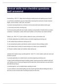 clinical skills test checklist questions well answered
