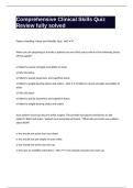 Comprehensive Clinical Skills Quiz Review fully solved