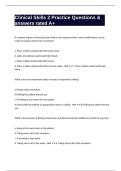 Clinical Skills 2 Practice Questions & answers rated A&plus;