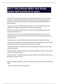 VETT 134 Clinical Skills Test Study Guide well answered to pass