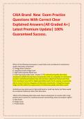 CAIA Brand  New  Exam Practice Questions With Correct Clear Explained Answers&vert;All Graded A&plus;&vert; Latest Premium Update&vert; 100&percnt; Guaranteed Success&period;