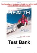 Test Bank for An Invitation to Health Live It Now Brief Edition 9th Edition by Dianne Hales&period;