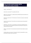 CISA EXAM QUESTIONS WITH COMPLETE SOLUTIONS