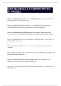 CISA Questions & ANSWERS RATED A&plus; PASSED