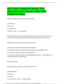 ABC O&P Combined Written Test Questions and Answers 2025-2026 Graded to Pass&period;