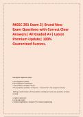 MGSC 291 Exam 2&vert; Brand New Exam Questions with Correct Clear Answers&vert; All Graded A&plus;&vert; Latest Premium Update&vert; 100&percnt; Guaranteed Success&period;