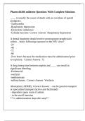 Pharm dh206 midterm Questions With Complete Solutions