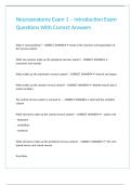 Neuroanatomy Exam 1 &ndash; Introduction Exam Questions With Correct Answers&period;