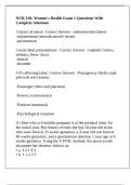 NUR 318&colon; Women's Health Exam 1 Questions With Complete Solutions