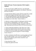 NURS 318 Exam 1 Practice Questions With Complete Solutions