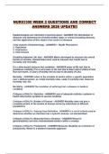 NURS3300 WEEK 2 QUESTIONS AND CORRECT ANSWERS 2026 UPDATE&excl;&excl;