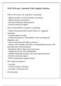 NUR 318 Exam 1 Questions With Complete Solutions