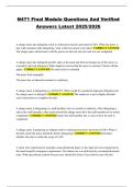 N471 Final Module Questions And Verified Answers Latest 2025&sol;2026