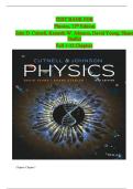 Physics 12th Edition Cutnell & Johnson Test Bank &vert; 3-32 Chapters &vert; Multiple Choice & Solutions