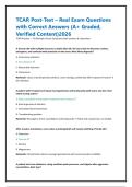 TCAR Post-Test &ndash; Real Exam Questions with Correct Answers &lpar;A&plus; Graded&comma; Verified Content&rpar;2026