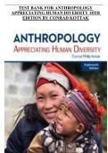Anthropology&colon; Appreciating Human Diversity &ndash; 18th Edition by Conrad Kottak &vert; Complete Test Bank with Answers
