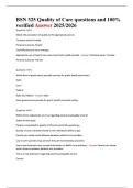 BSN 325 Quality of Care questions and 100&percnt;  verified Answer 2025&sol;2026 