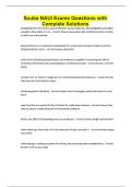 Scuba NAUI Exams Questions with Complete Solutions