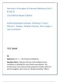 Harrison’s 21st Edition Internal Medicine Test Bank — Full Coverage, 20 MCQs/Chapter, Verified Rationales