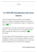 5&sol;1 NFPA70E Final Questions and Correct  Answers