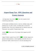 Airport Ramp Test - HNL Questions and  Correct Answers 