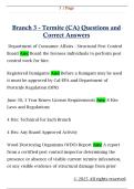 Branch 3 - Termite &lpar;CA&rpar; Questions and  Correct Answers