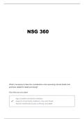 NSG 360 EXAM 4 QUESTIONS AND VERIFIED ANSWERS