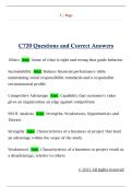 C720 Questions and Correct Answers 