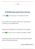C720 Questions and Correct Answers 