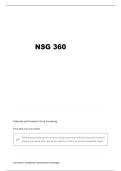 NSG 360 EXAM 3 QUESTIONS AND VERIFIED ANSWERS