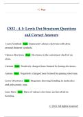 C832 - 4&period;1&colon; Lewis Dot Structures Questions  and Correct Answers