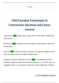 C844 Emerging Technologies in  Cybersecurity Questions and Correct  Answers 