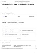 Review Module 1 IBAM Questions and answers