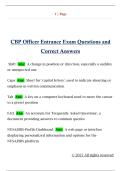 CBP Officer Entrance Exam Questions and  Correct Answers