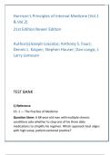 Harrison&rsquo;s 21st Edition Internal Medicine Test Bank &mdash; Full Textbook &bull; 20 MCQs&sol;Chapter w&sol; Answers & Rationales