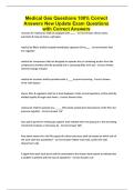 Medical Gas Questions 100&percnt; Correct Answers New Update Exam Questions with Correct Answers