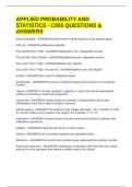 APPLIED PROBABILITY AND STATISTICS - C955 QUESTIONS & ANSWERS