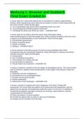 Medsurg 1- Brunner and Suddarth Final Exam Graded A&plus;