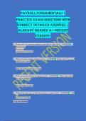 Payroll Fundamentals 1 PRACTICE EXAM QUESTIONS WITH CORRECT DETAILED ANSWERS &vert; ALREADY GRADED A&plus;<RECENT VERSION>