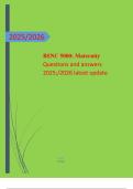 BSNC 5000&colon; Maternity  Questions and answers  2025&semi;&sol;2026 latest update