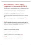 BSW 170-Question Practice Test and  complete answers latest update 2025&sol;2026 