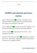CPMSM Cards Questions and Correct  Answers