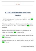 CTVR 3 final Questions and Correct  Answers